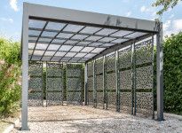 CARPORT ALUMINIUM 2 PANS + 8 CLAUSTRAS