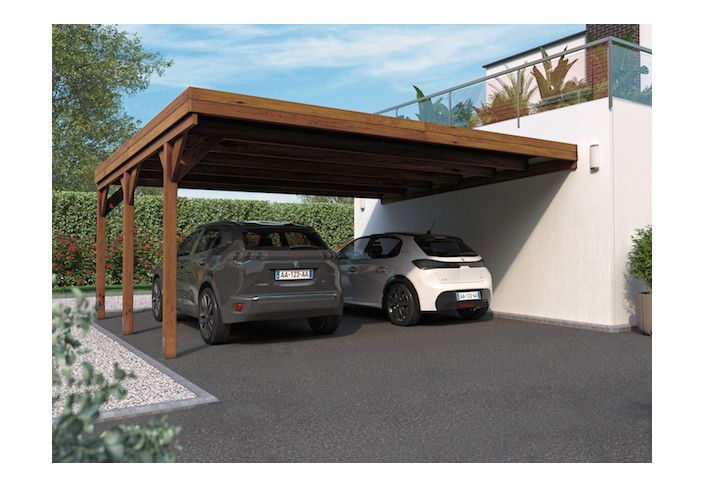 Carport Adossé Double - 30.6M2