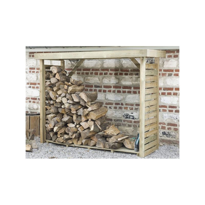 Bucher mural 2 stères en bois massif certifié FSC traité autoclave