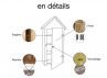 Abri Rangement bois traité - 1m2