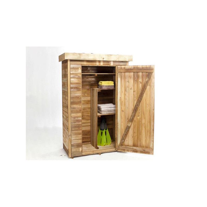 Armoire de jardin en bois traité 200 x 131 x 69 cm Théo - Forest Style