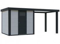 ABRI JARDIN METAL 5.70 M2 AVEC AUVENT