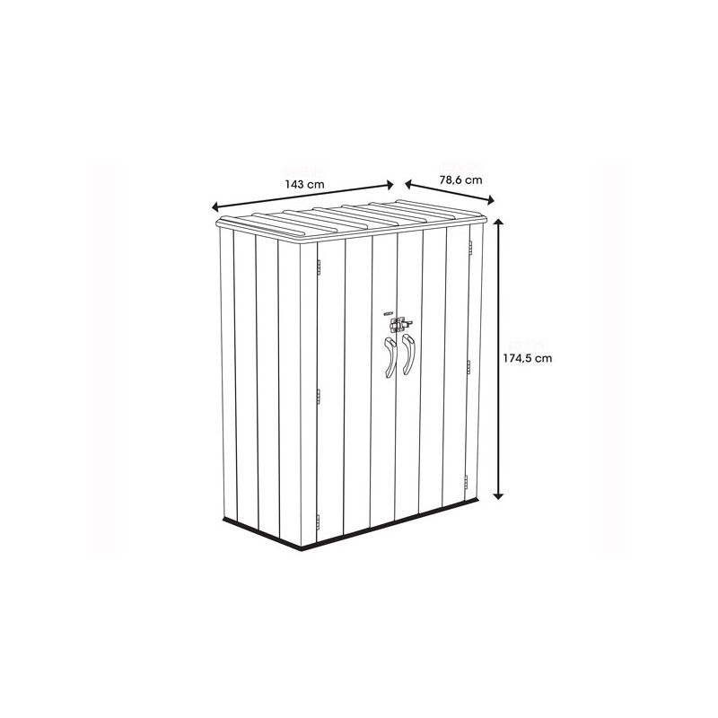 Armoire de Rangement Jardin en PVC Lifetime 1509 Litres - Lifetime