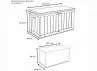 Coffre banc résine sable - 439L