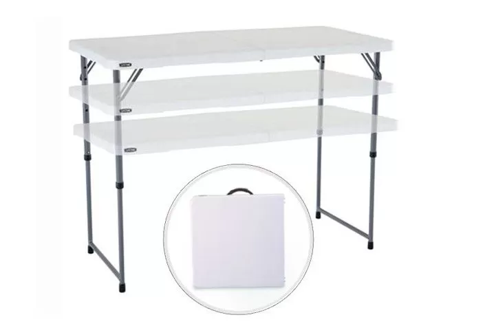 Table pliante à hauteur réglable