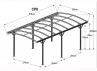 Carport cintré en aluminium - 17m2