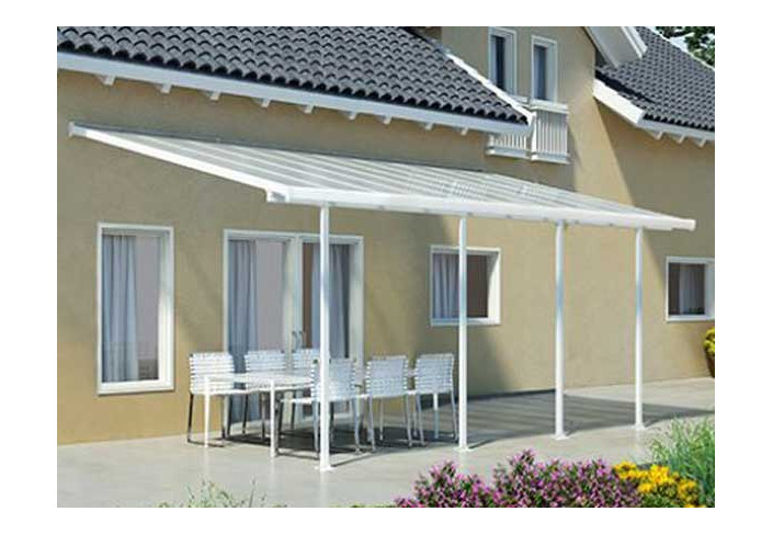 toit terrasse aluminium blanc