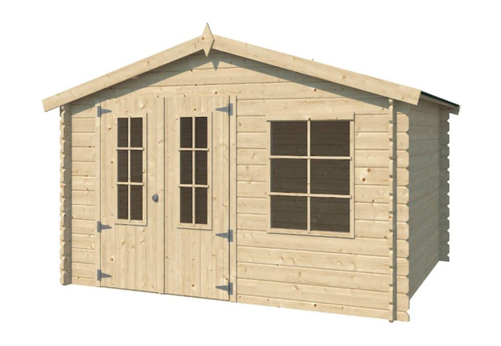 Abri jardin bois brut 28 mm - 9.35m2
