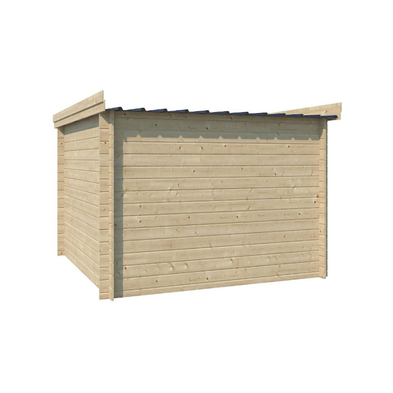 Abri de jardin bois 9m2, Nora F en bois et ouvertures Premium.