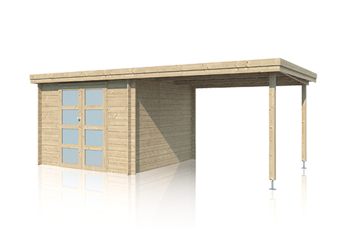 Abri Jardin Moderne Madriers Bois 28mm 9m2