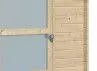 Abri Jardin Toit Plat + Auvent - Madriers Bois 28mm 24m2