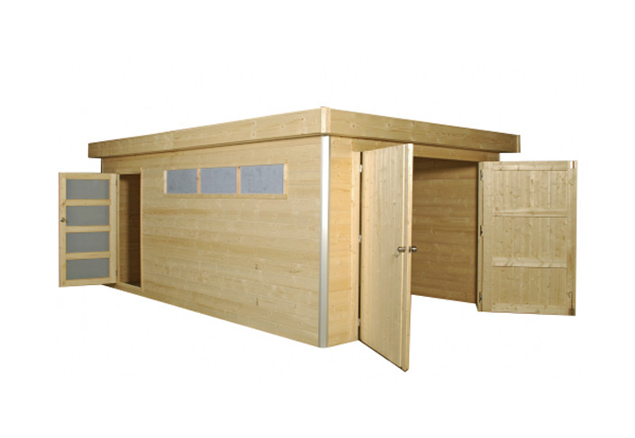 Garage bois + Toit Acier - 19M2