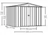 Abri métal portes coulissantes - Plusieurs dimensions