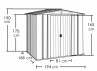 Abri métal portes coulissantes - Plusieurs dimensions