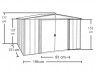 Abri métal portes coulissantes - 2.50 m²