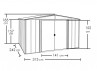 Abri métal portes coulissantes - 2.50 m²