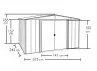 Abri métal portes coulissantes - 2.50 m²