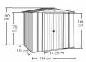 Abri métal portes coulissantes - Plusieurs dimensions