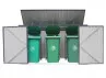 Abri métal multifonction - Abri 3 poubelles