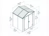 ABRI JARDIN RESINE TOITURE SKYLIGHT 3M2