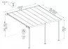 TOIT TERRASSE ALU GRIS COUVERTURE POLYCARBONATE BRONZE 12.75 M2