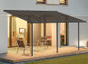 TOIT TERRASSE ALU GRIS COUVERTURE POLYCARBONATE BRONZE 12.75 M2