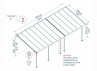TOIT TERRASSE ALU GRIS COUVERTURE POLYCARBONATE BRONZE 21 M2