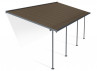TOIT TERRASSE ALU GRIS COUVERTURE POLYCARBONATE BRONZE 21 M2