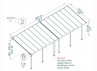 TOIT TERRASSE ALU GRIS COUVERTURE POLYCARBONATE BRONZE 21 M2