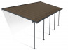 TOIT TERRASSE ALU GRIS COUVERTURE POLYCARBONATE BRONZE 21 M2