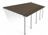 TOIT TERRASSE ALU GRIS COUVERTURE POLYCARBONATE BRONZE 21 M2