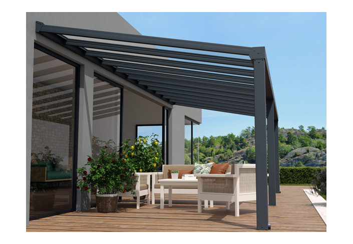 TOIT TERRASSE ALU GRIS HAUT DE GAMME 25 M2