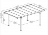 CARPORT ALU TOIT PLAT EN POLYCARBONATE - 15M2