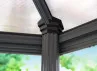 Tonnelle hexagonale cannelée - Toit Rigide 14.85 M2
