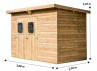 Abri Panneaux bois traité 4.70M2