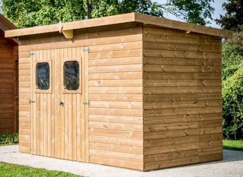 Abri de Jardin en Bois 6 m2 - l332xP222xH232cm - Cabanon Jardin extérieur  avec Sol - Cabane de Jardin - Chalet de Loisirs - Maison d'été - TIMBELA  M334FB : : Jardin