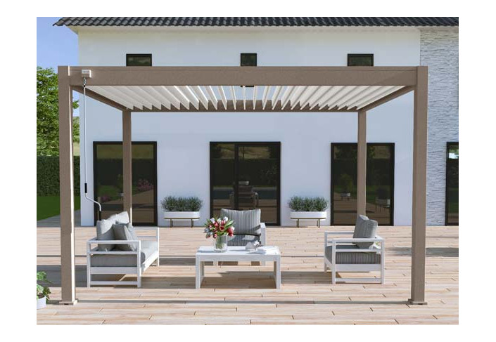 PERGOLA BIOCLIMATIQUE ALU BICOLOR 12M2