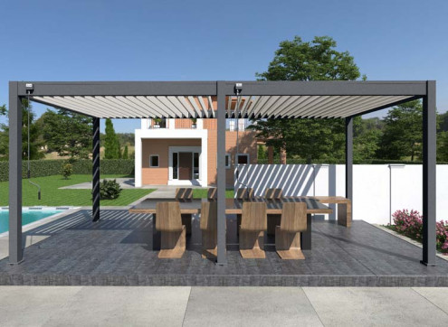 PERGOLA BIOCLIMATIQUE ALU BICOLOR 18M2