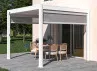 Pergola Bioclimatique Aluminium 9m2 Gris ou Blanc avec Store 3M