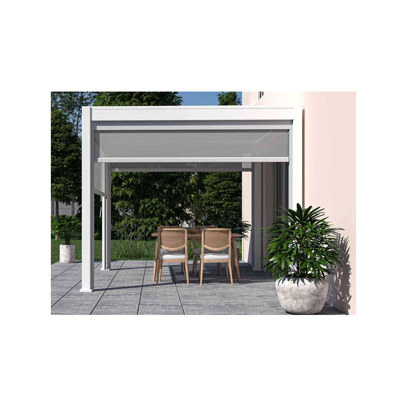 Pergola autoportante en aluminium coloris gris anthracite modèle