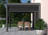 Pergola Bioclimatique Aluminium 9m2 Gris ou Blanc avec Store 3M