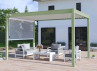 PERGOLA ALU BIOCLIMATIQUE BICOLOR VERT/BLANC STORE BLANC 12M2