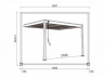 PERGOLA BIOCLIMATIQUE ALU 12M2