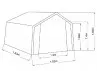 ABRI JARDIN TOILE RENFORCEE TOIT 2 PENTES - 3.35M2