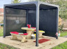 PERGOLA BIOCLIMATIQUE ALU + 2 STORES - 7M2