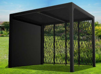 PERGOLA BIOCLIMATIQUE ALU + 2 BRISE-VUE - 7M2