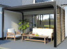 PERGOLA BIOCLIMATIQUE ALU + RIDEAU - 7M2