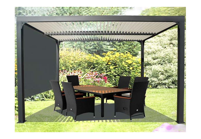 PERGOLA BIOCLIMATIQUE ALUMINIUM BICOLORE 11M2 + STORE