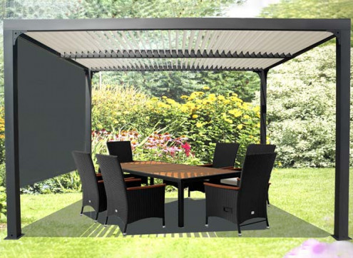 PERGOLA BIOCLIMATIQUE ALUMINIUM BICOLORE 11M2 + STORE