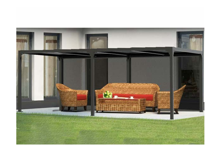 PERGOLA BIOCLIMATIQUE ALU 21M2 + 2 STORES GRANDE LARGEUR